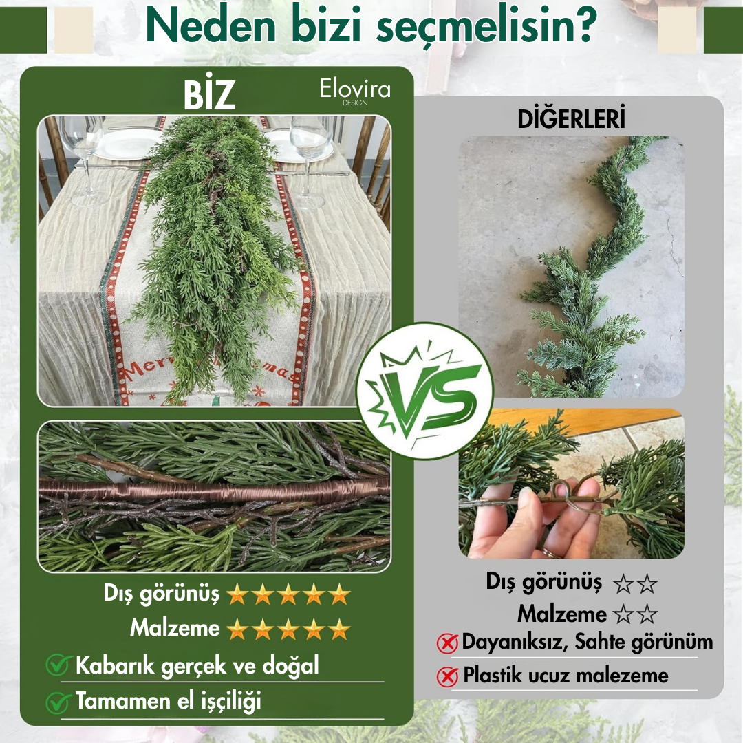 Elovira™ Yılbaşı Sedir Çelenkleri